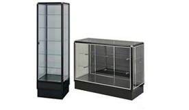Black Aluminum Display Showcases and Counters