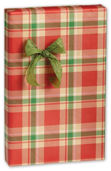 Christmas Plaid Gift Wrap, 24