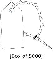 Goldstar 5000-Pack Clear Adjustable Beaded Loop Tie Fasteners – Secur-A-Tie Style – 7" Length